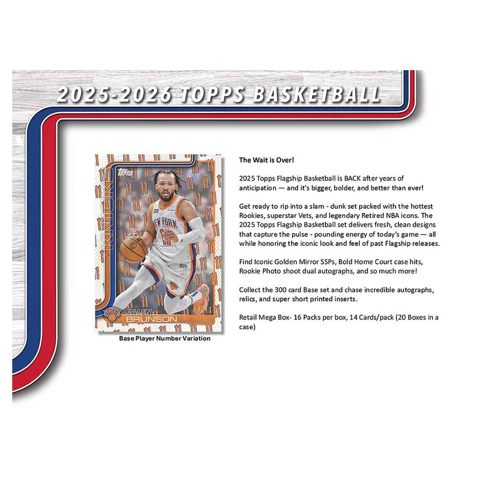 NBA 2025-26 Topps Flagship Basketball Mega Box 11/7入荷 ｜カード