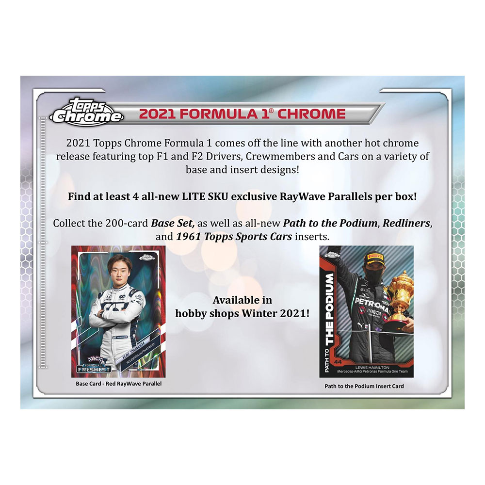 2021 Topps Formula 1 Chrome Hobby Lite 3/9入荷 ｜カード