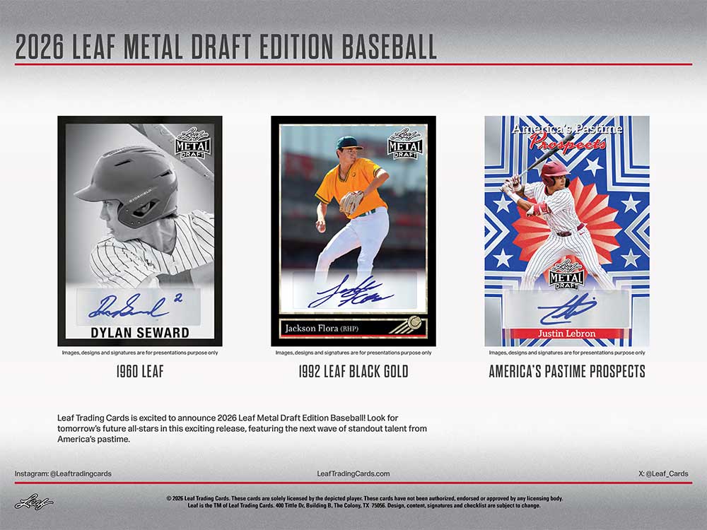 予約）2026 Leaf Metal Draft Edition Baseball Hobby Box 7/10入荷