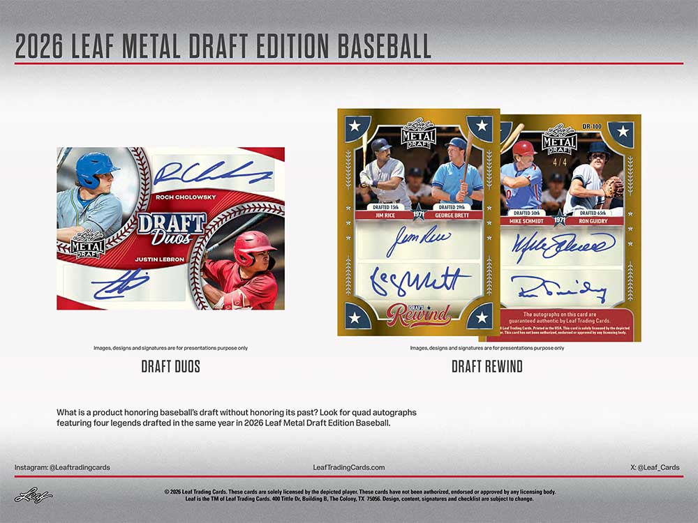 2026 Leaf Metal Draft Edition Baseball Hobby Box 7/10入荷 ｜カード