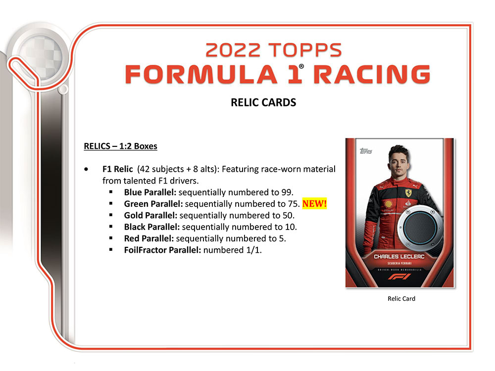 2022 Topps Formula 1 Racing Trading Cards 12/2١