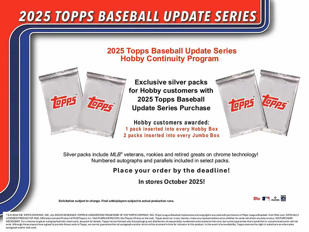 MLB 2025 Topps Update Series Baseball Hobby Box 11/13入荷 ｜カード