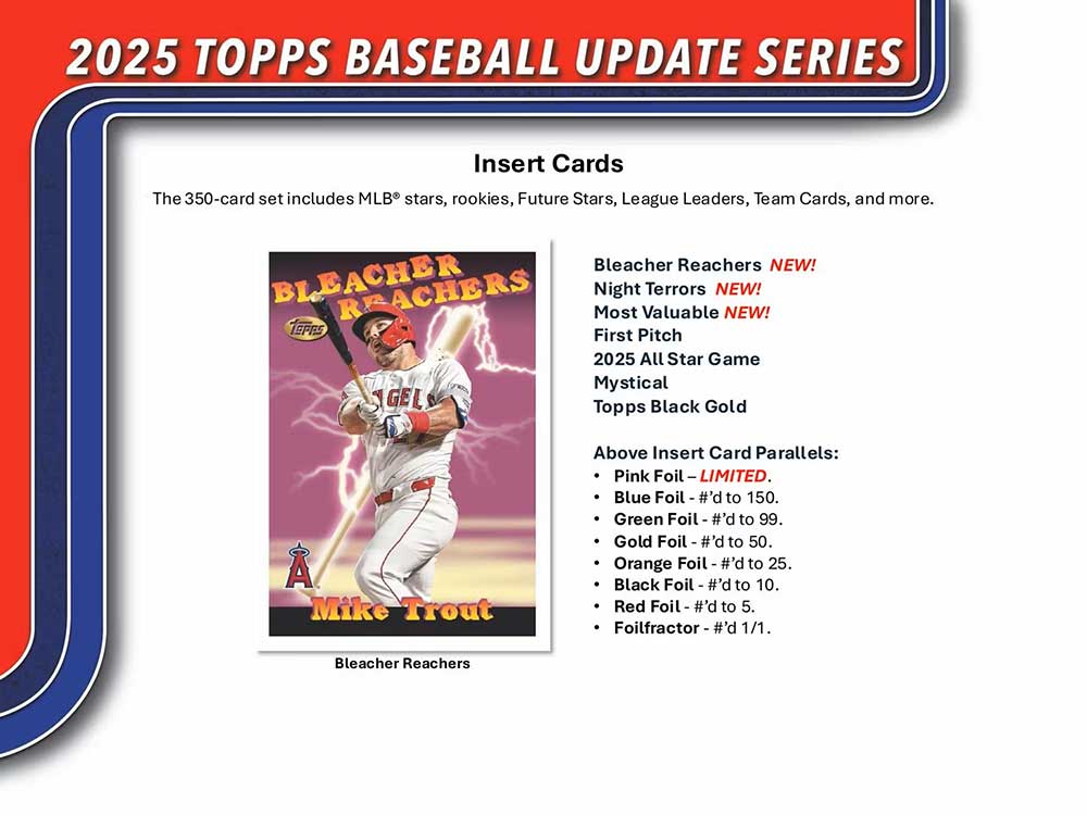 MLB 2025 Topps Update Series Baseball Hobby Box 11/13入荷 ｜カード