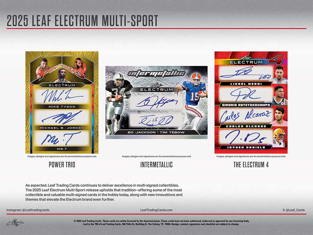 2025 Leaf Electrum Multi-Sport Hobby Box 1/9入荷 ｜カード