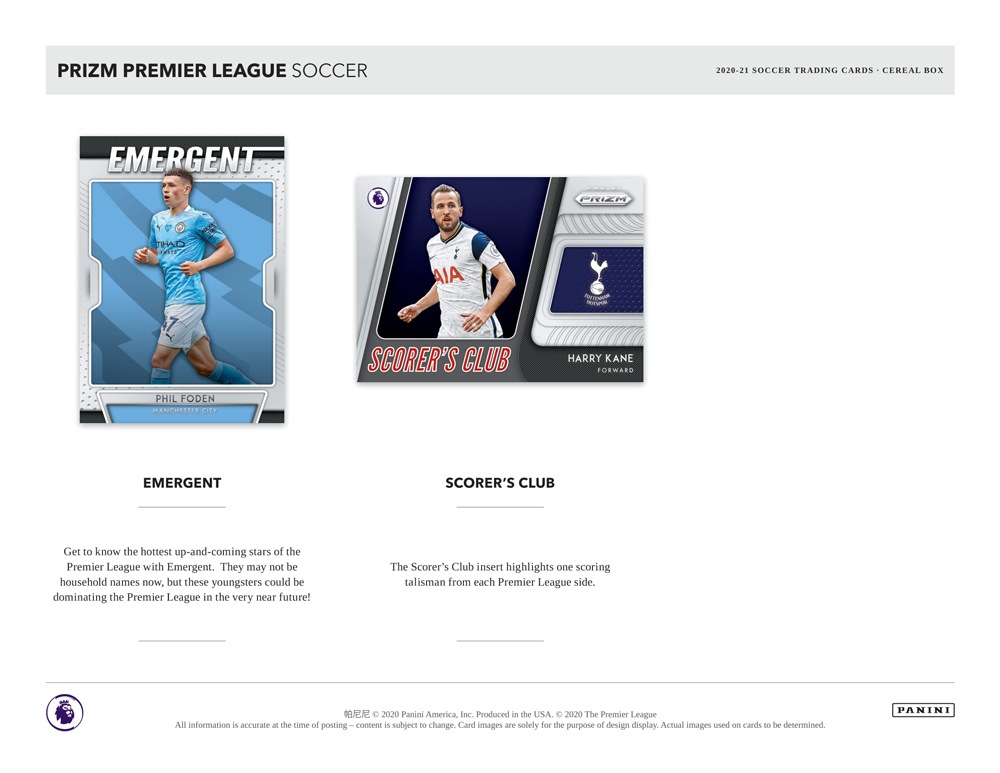 2020-21 Prizm EPL Soccer Cereal Box 3/31