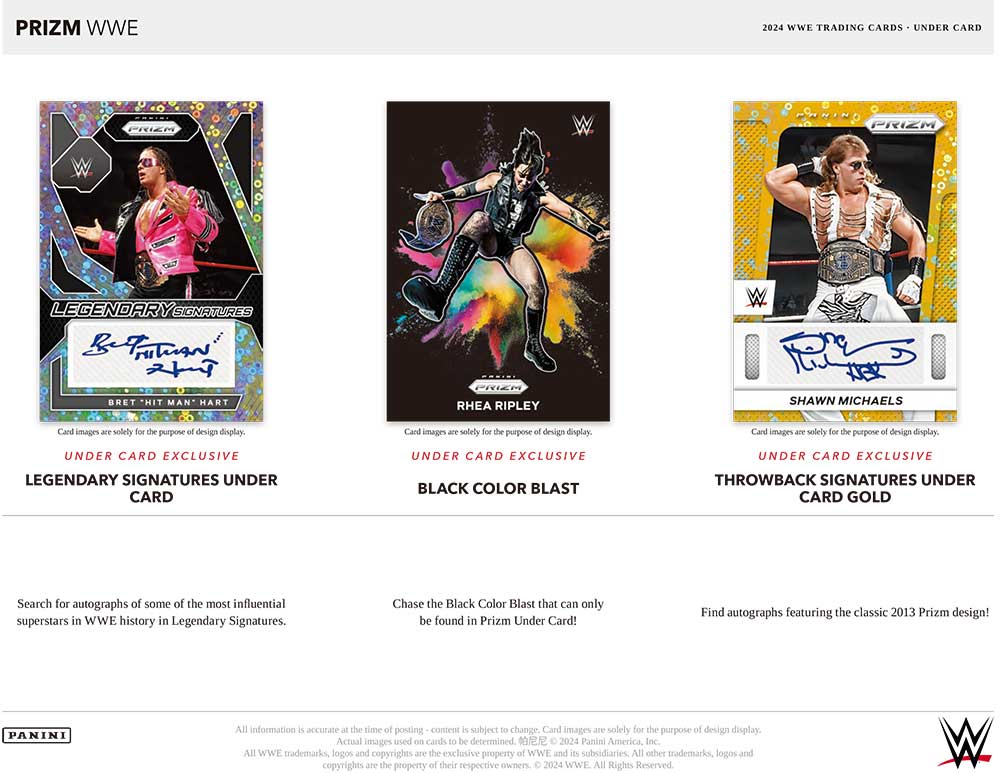 2024 Panini Prizm WWE Under Card Box 8/24入荷 ｜カード