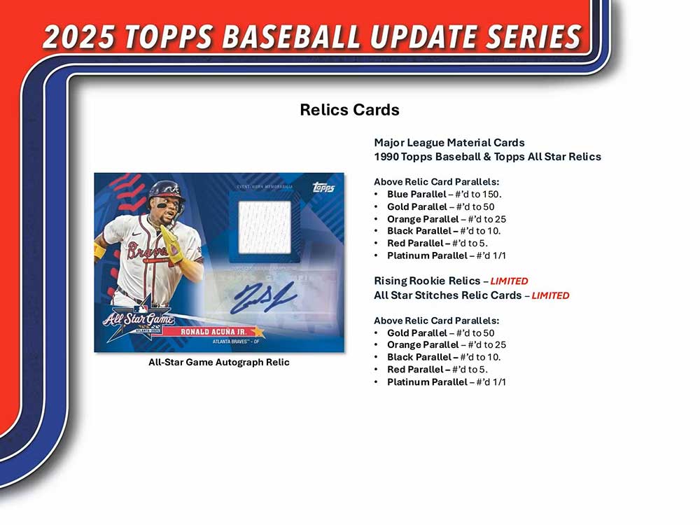 MLB 2025 Topps Update Series Baseball Value Box 11/20入荷