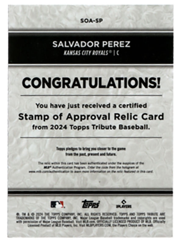 Salvador Perez 2024 Topps Tribute 65/75 ｜カードファナティック公式通販