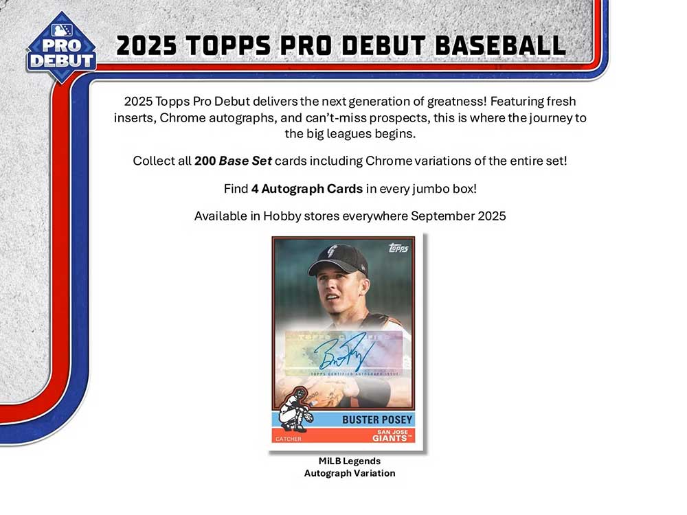 マイナーリーグ MiLB 2025 Topps Pro Debut Baseball Hobby Jumbo Box