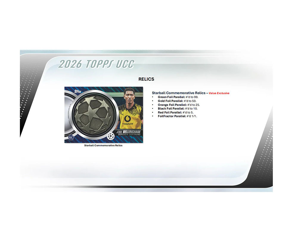 2025-26 Topps UEFA Club Competitions Soccer Value Box 1/16入荷