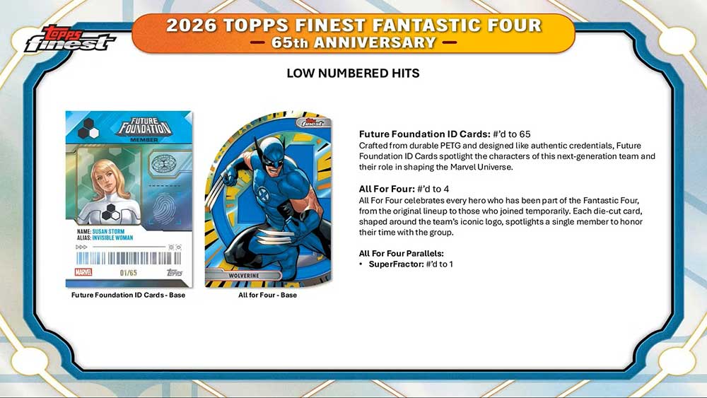2026 Topps Finest Fantastic Four Hobby Box 4/16入荷 ｜カード
