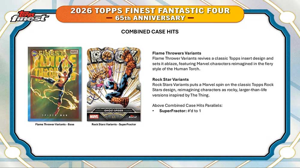 2026 Topps Finest Fantastic Four Hobby Box 4/16入荷 ｜カード