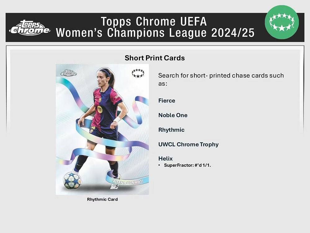 2024-25 Topps Chrome UEFA Women's Champions League Soccer Hobby