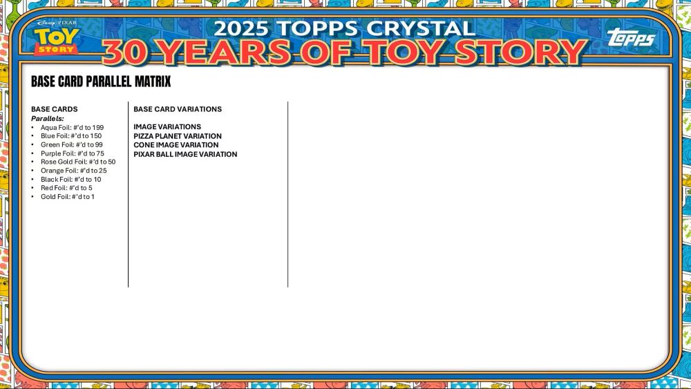 トイ・ストーリー 2025 Topps Crystal 30 Years of Toy Story Hobby
