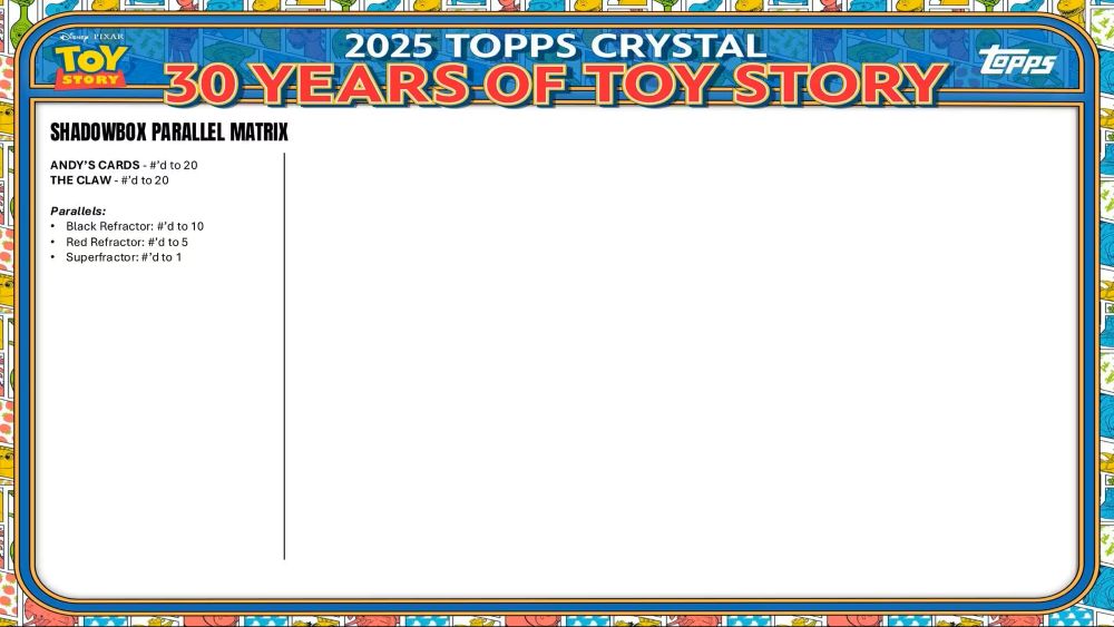 トイ・ストーリー 2025 Topps Crystal 30 Years of Toy Story Hobby