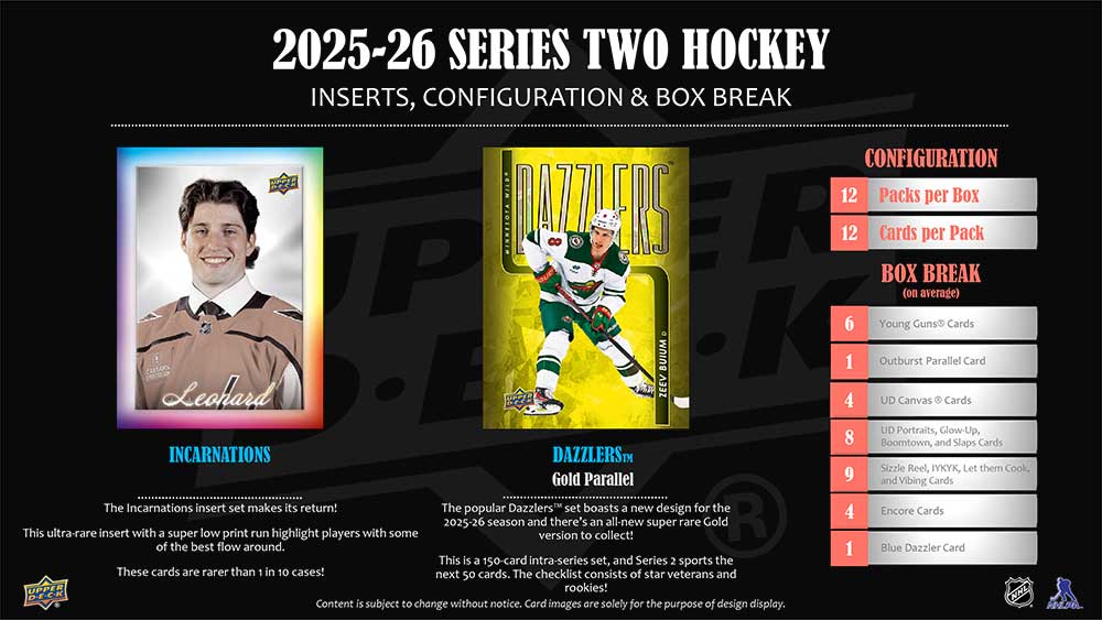 NHL 2025-26 Upper Deck Series 2 Hockey Hobby Box 3/5入荷予定 価格