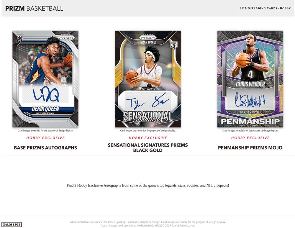 予約）2025-26 Panini Prizm Basketball Hobby Box 8/1入荷予定