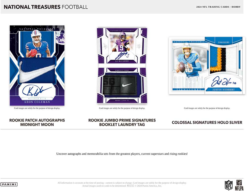 NFL 2024 Panini National Treasures Football Hobby Box 8/7