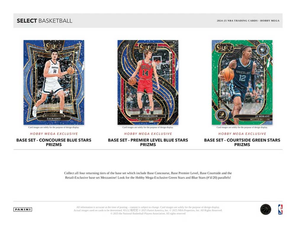 NBA 2024-25 Panini Select Basketball Mega Box 7/24入荷