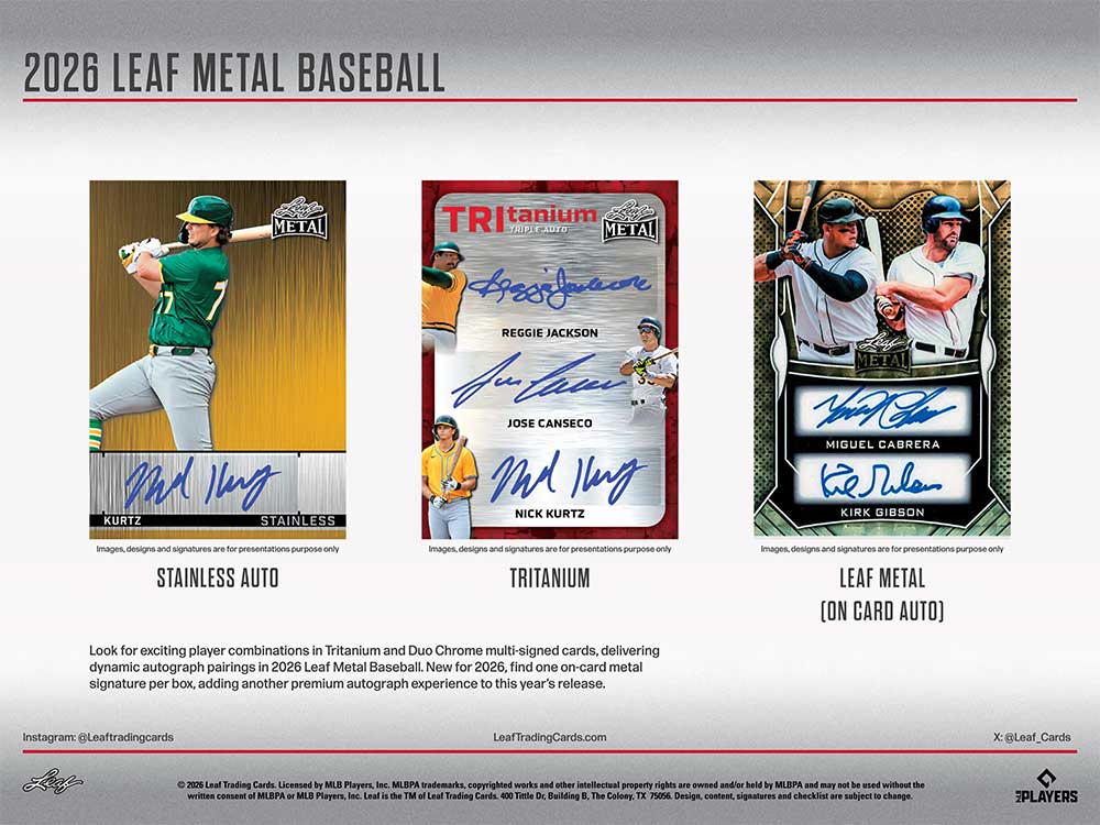 2026 Leaf Metal Baseball Jumbo Box 4/22入荷 ｜カードファナティック