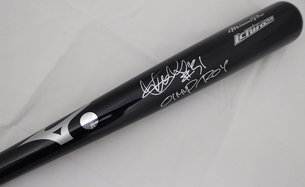 サイン薄れあり】イチロー 直筆サイン入りバット