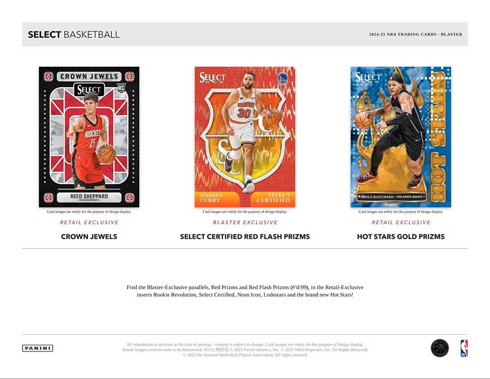 NBA 2024-25 Panini Select Basketball Blaster Box 7/24入荷