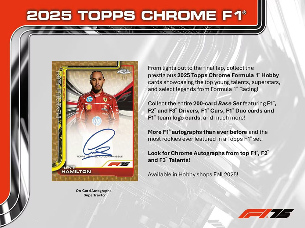 2025 Topps Chrome Formula 1 Hobby Box 1/23入荷 店頭販売中 ｜カード
