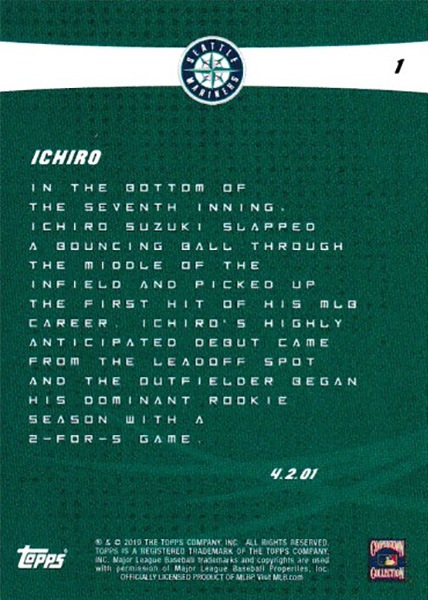 イチロー Ichiro 2019 Topps On Demand Set #4 2019 Topps Legacy