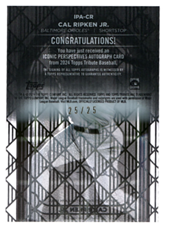 23 カラットゴールド使用　Cal Ripken jr カードカル•リプケン 2022 Topps Chrome Platinum Cal Ripken - メルカリ