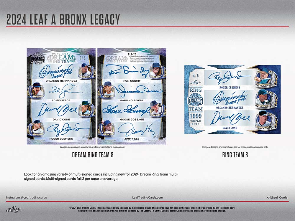 2024 Leaf A Bronx Legacy Baseball Series II Box 12/13入荷 ｜カード