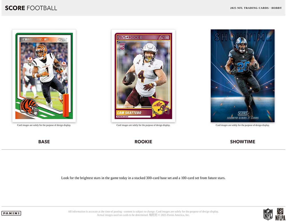 NFL 2025 Panini Score Football Hobby Box 7/4入荷 ｜カード