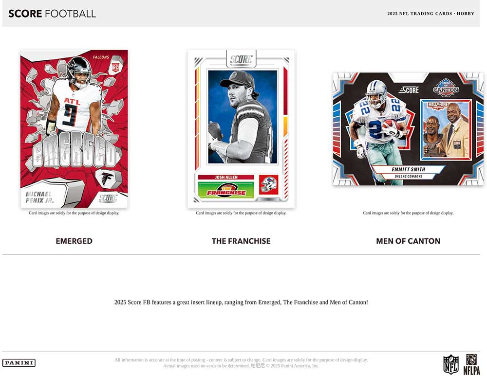 NFL 2025 Panini Score Football Hobby Box 7/4入荷 ｜カード