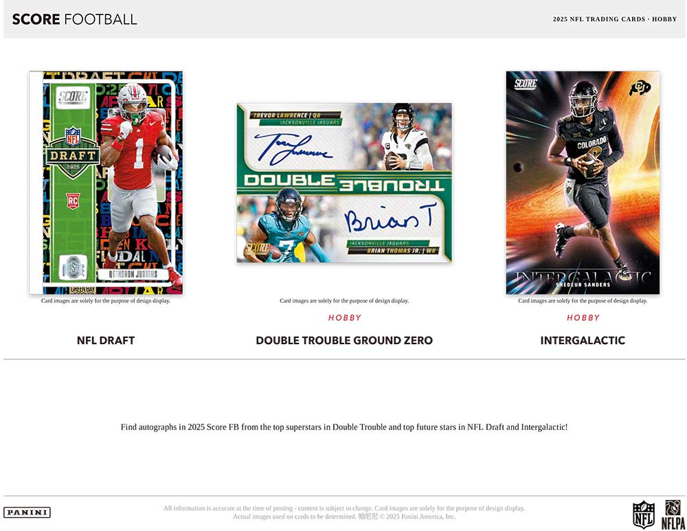 NFL 2025 Panini Score Football Hobby Box 7/4入荷 ｜カード
