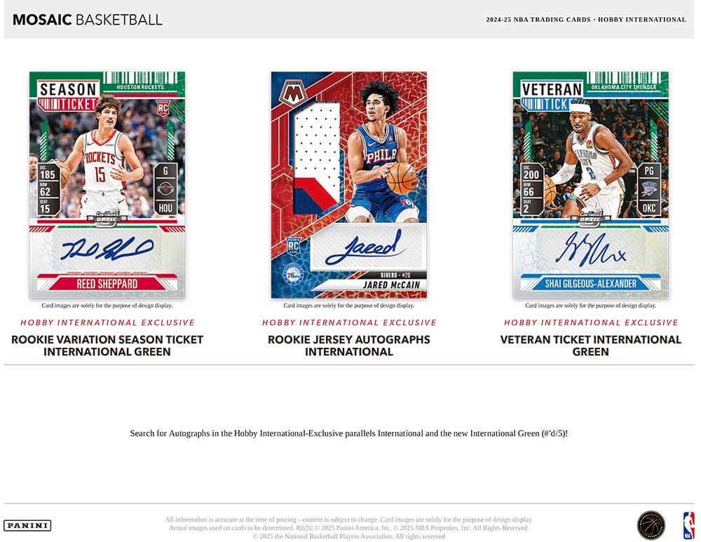NBA 2024-25 Panini Mosaic Basketball Hobby International版