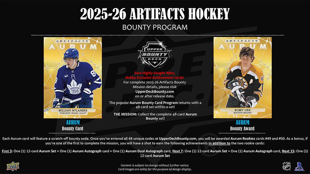 NHL 2025-26 UD Artifacts Hockey Hobby Box 9/25入荷 価格はTel