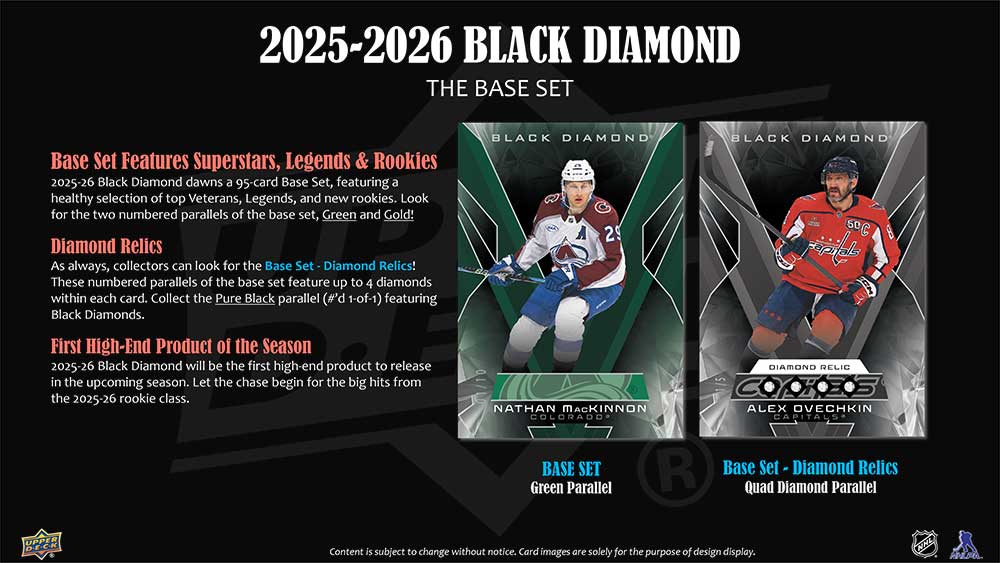 NHL 2025-26 Upper Deck Black Diamond Hockey Hobby Box 11/20入荷