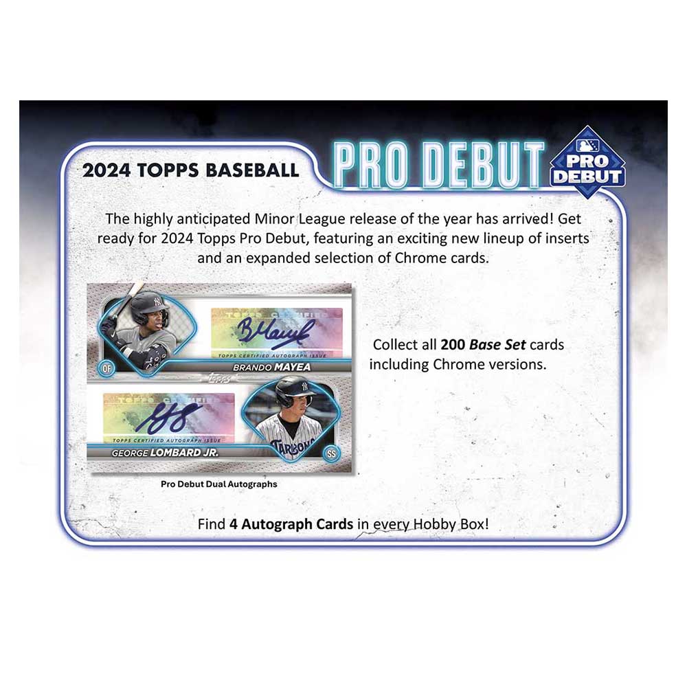 スポーツ選手 TOPPS PRO DEBUT MLB 2024 Topps Pro Debut Baseball Hobby Box 9/6入荷 ｜カード