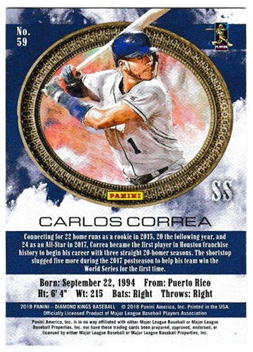 カルロス・コレア 2018 Panini Diamond Kings Baseball Blue Artist
