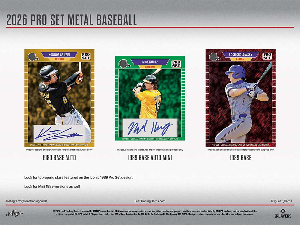 予約）2026 Pro Set Metal Baseball Hobby Box 5/22入荷予定