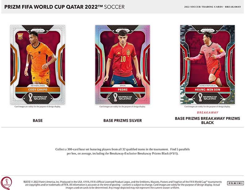 2022 Panini Prizm World Cup Qatar Soccer Cards Breakaway 11/26