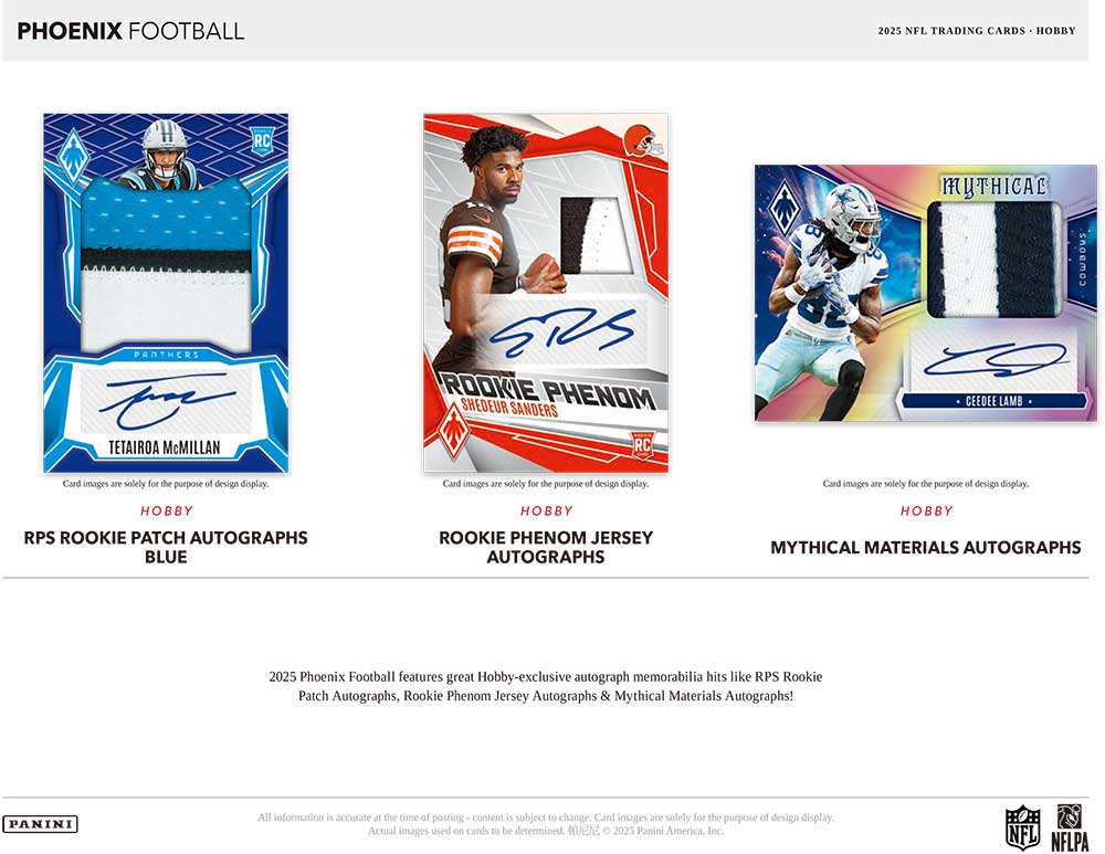NFL 2025 Panini Phoenix Football Hobby Box 11/13入荷 ｜カード