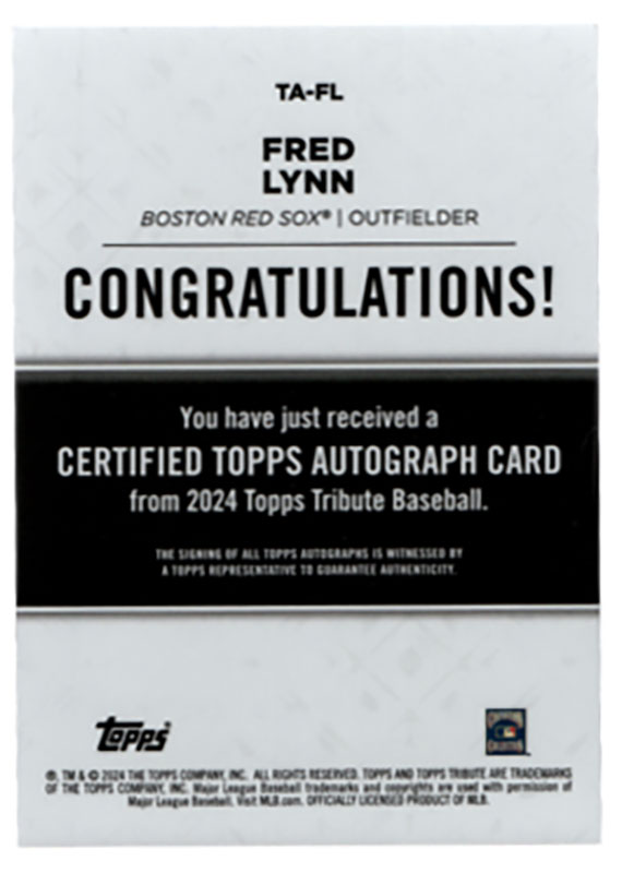 スポーツ選手 TOPPS TRIBUTE AUTOGRAPHS MLB】大谷選手のAutoを引きたい友人へ贈る言葉 2024 Topps Tribute 編