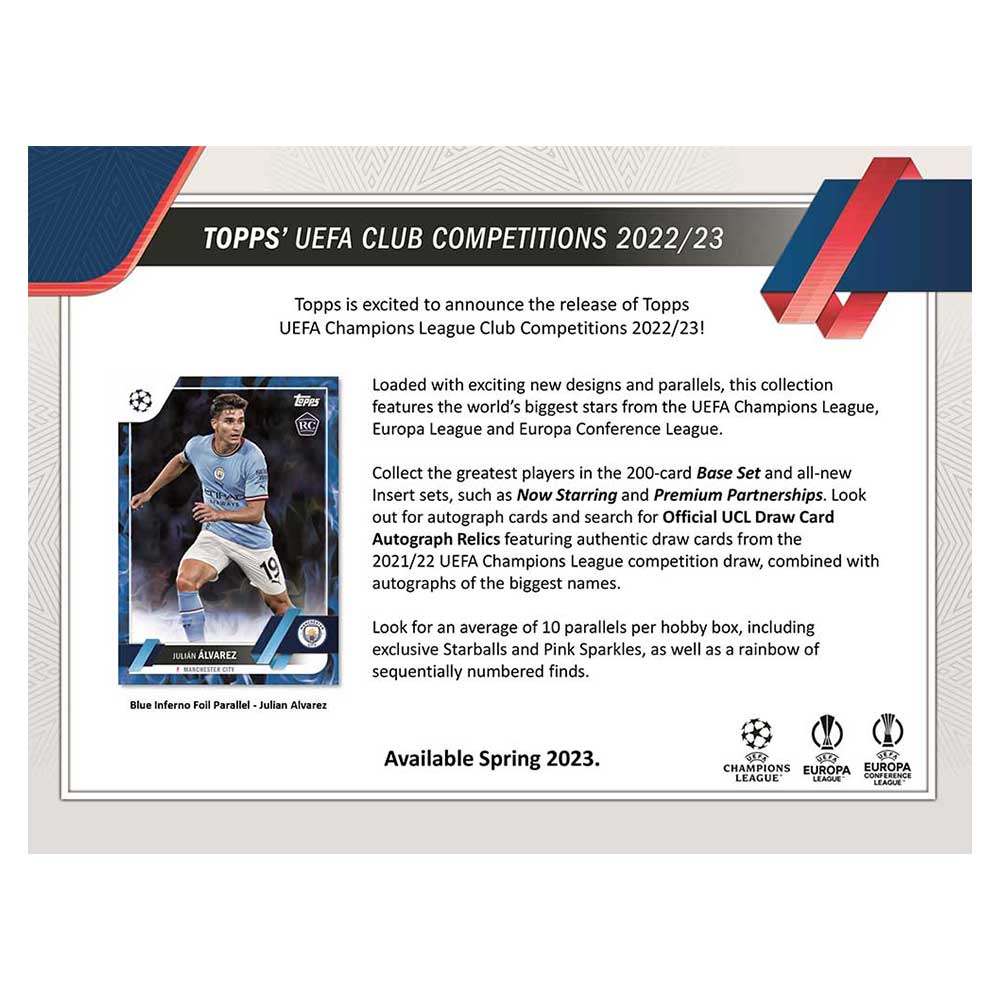 2022-23 Topps UEFA Club Competitions Soccer Cards Box 4/28