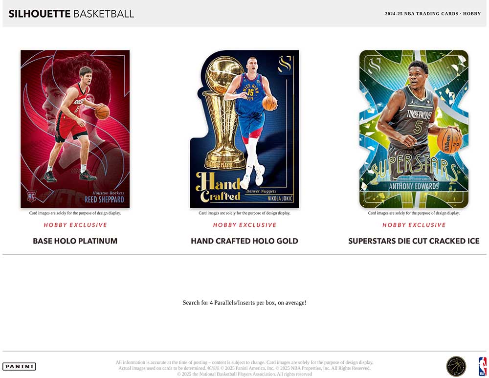 パニーニ最新08 NBA 2024-25 Panini Silhouette Basketball Hobby Box 8/30入荷