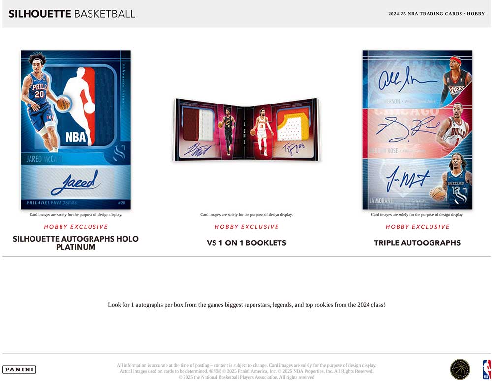 パニーニ最新08 NBA 2024-25 Panini Silhouette Basketball Hobby Box 8/30入荷