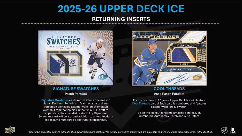 NHL 2025-26 Upper Deck ICE Hockey Hobby Box 9/24入荷 価格はTel