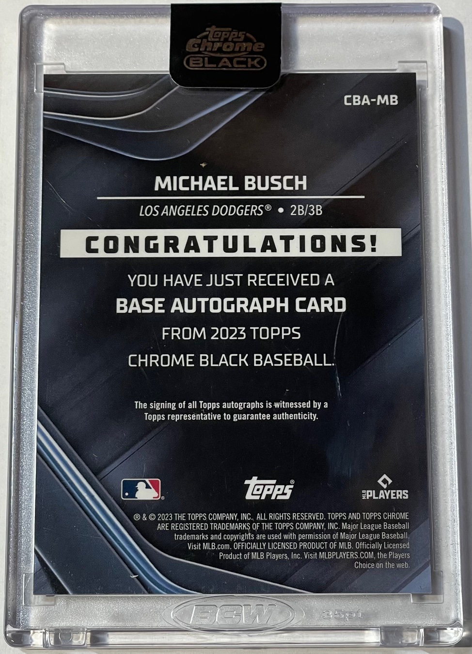マイケル・ブッシュ/Michael Busch 2023 Topps Chrome Black Rookie 