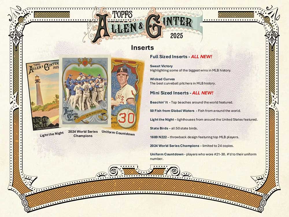 MLB 2025 Topps Allen & Ginter Baseball Hobby Box 12/4入荷 ｜カード