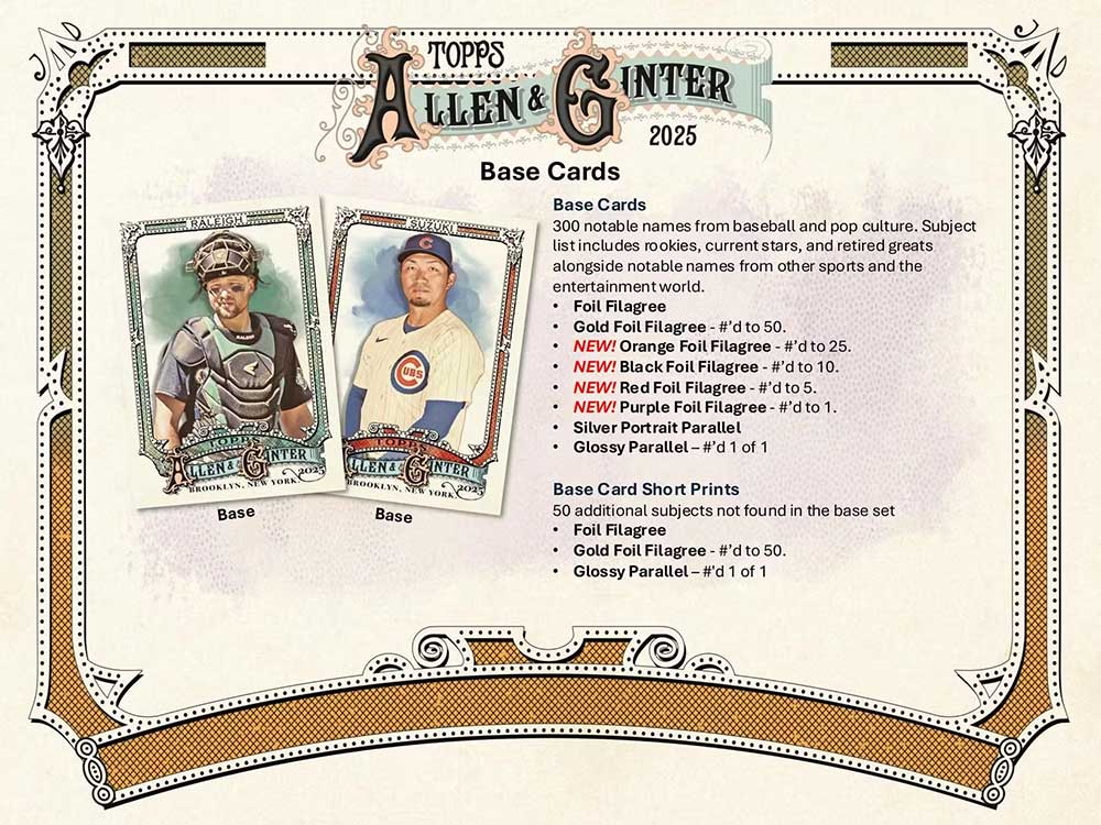 MLB 2025 Topps Allen & Ginter Baseball Hobby Box 12/4入荷 ｜カード