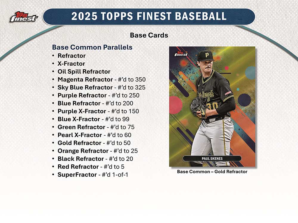MLB 2025 Topps Finest Baseball Hobby Box 8/13入荷 ｜カード